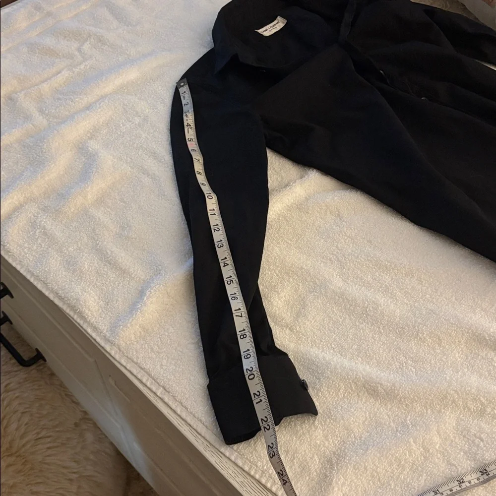 Saint Laurent Classic Slim Fit Black Button-Up Shirt from Saks NY. Made in Italy